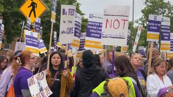 About 1,000 Meriter nurses now on strike, hospital operating with traveling nurses