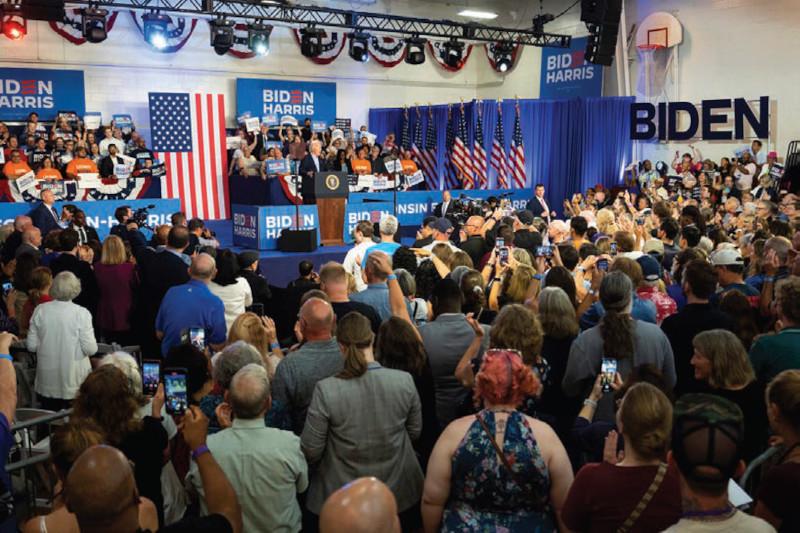 Two Presidential Rallies a Few Weeks Apart Highlighted Very Different Energy Levels